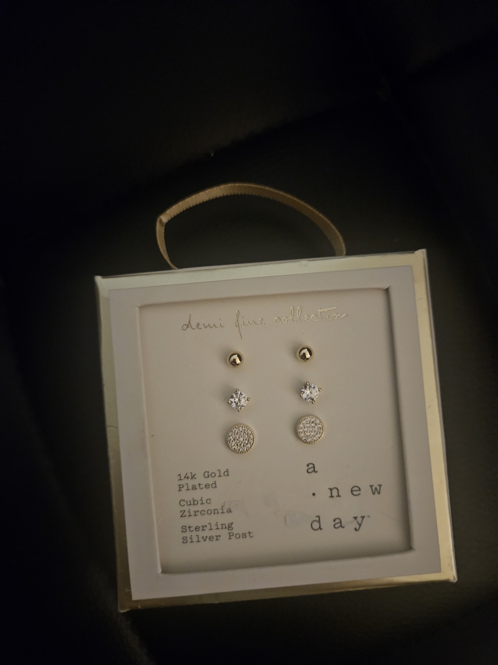 Target Demi Fine Gold-Plated Earring Display Card